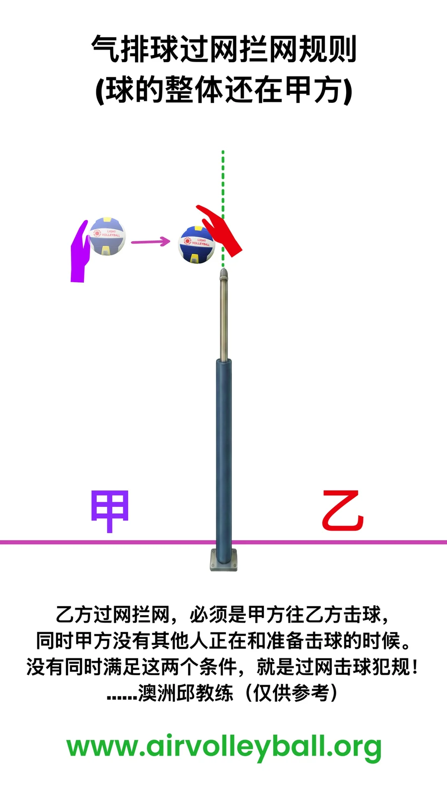 气排球过网拦网规则